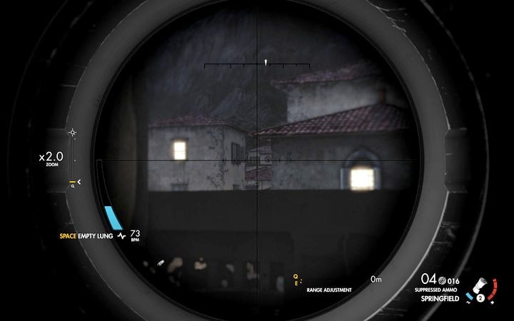 The sniper appears occasionally by the clock on the balcony - Kill the sniper | Mission 7 Giovi Fiorini Mansion - Mission 7: Giovi Fiorini Mansion - Sniper Elite 4 Game Guide