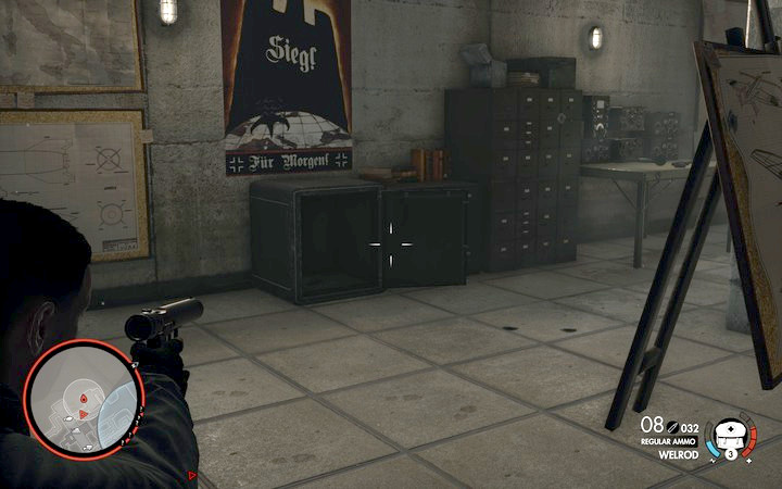 You can either open the safe with the combinations that you have found on the officer or blow it up - The safe and the first tank | Mission 8 Allagra Fortress in Sniper Elite 4 - Mission 8: Allagra Fortress - Sniper Elite 4 Game Guide