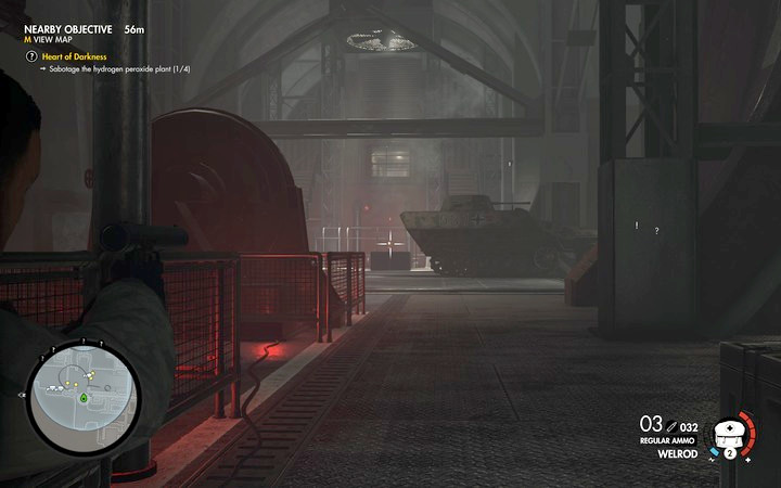 The second valve, as seen from the other side - Tanks 3 and 4 | Mission 8 Allagra Fortress in Sniper Elite 4 - Mission 8: Allagra Fortress - Sniper Elite 4 Game Guide