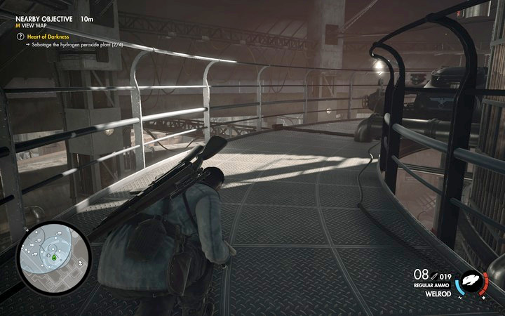 The valve of the largest tank - Tanks 3 and 4 | Mission 8 Allagra Fortress in Sniper Elite 4 - Mission 8: Allagra Fortress - Sniper Elite 4 Game Guide