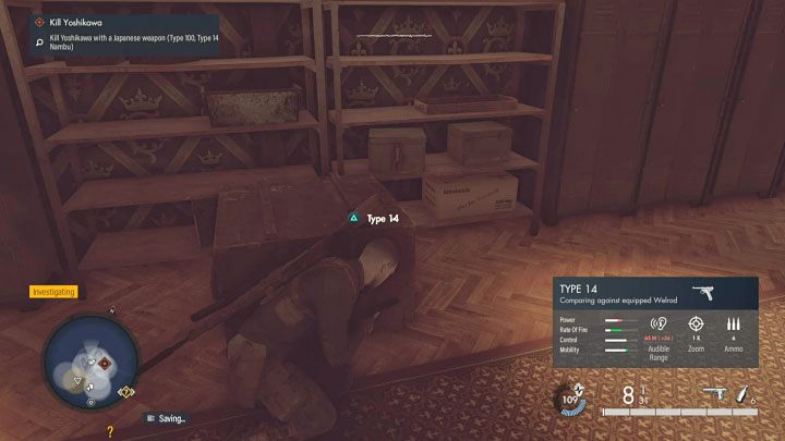 After entering the new room, find the Type 14 pistol shown in the picture above - you will use it to shoot the mission target - Sniper Elite 5: Mission 8 Kill List Target: Shinji Yoshikawa - walkthrough - Mission 8 - Rubble and ruins - Sniper Elite 5 Guide, Walkthrough