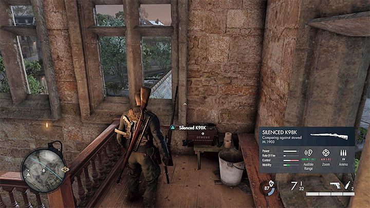 A weapon with a silencer can be obtained during the mission and is then called a Found Weapon - Sniper Elite 5: Silenced weapons - how to get them permanently or temporarily? - FAQ - Sniper Elite 5 Guide, Walkthrough
