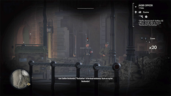 Steffen Beckendorf is the so-called Kill List Targett - killing him is an optional task, but if you complete it by killing the man in the right way, you will unlock the M - Sniper Elite 5: Kill List Target (Mission 1), Steffen Beckendorf - walkthrough - Mission 1 - Atlantic Wall - Sniper Elite 5 Guide, Walkthrough