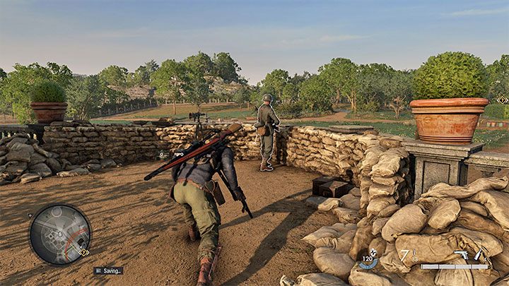 While sneaking, you can not only avoid enemies, but also look for opportunities to sneak up behind them and perform takedowns - Sniper Elite 5: Stealth - gameplay basics - Basics - Sniper Elite 5 Guide, Walkthrough