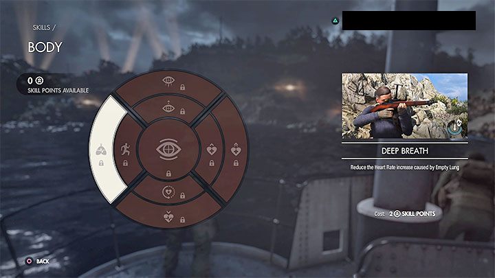 Deep Breath - cost: 2 skill points - Sniper Elite 5: Best skills - list - Basics - Sniper Elite 5 Guide, Walkthrough