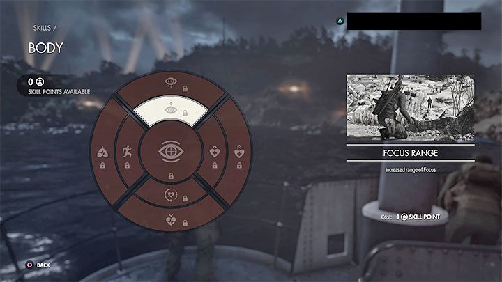 Focus Range - cost: 1 skill point - Sniper Elite 5: Best skills - list - Basics - Sniper Elite 5 Guide, Walkthrough