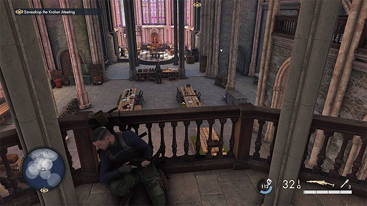 The smaller church is in the eastern part of the town, and on your way there, you have to avoid being detected by snipers - Sniper Elite 5: Mission 3 (Spy Academy) map and description of the location - Mission 3 - Spy Academy - Sniper Elite 5 Guide, Walkthrough
