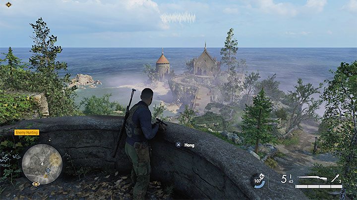 The evacuation point is located at the northern end of the map, and it is a very tricky area because many snipers in this area can effectively prevent exfiltration - Sniper Elite 5: Mission 3 (Spy Academy) map and description of the location - Mission 3 - Spy Academy - Sniper Elite 5 Guide, Walkthrough