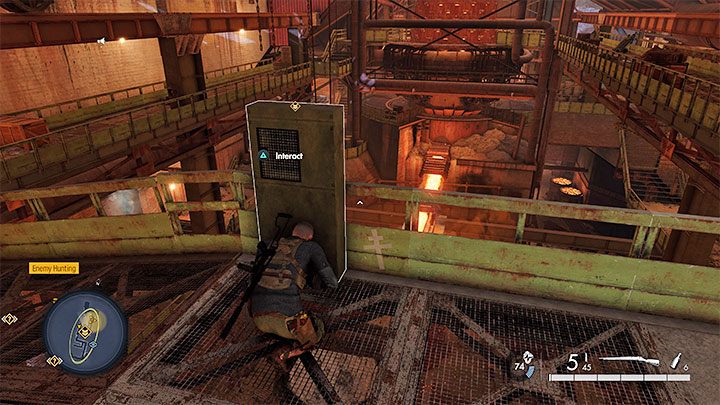 To complete the goal in the refinery, you need to sabotage the smelting pot - Sniper Elite 5: Sabotaging the factory (Mission 4) - walkthrough - Mission 4 - War Factory - Sniper Elite 5 Guide, Walkthrough
