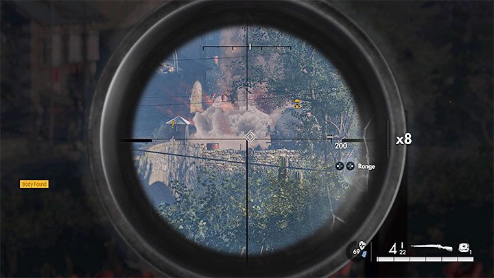 The armored vehicle 222 is parked by the main road - Sniper Elite 5: Liberating the southern town (mission 6) - walkthrough - Mission 6 - Liberation - Sniper Elite 5 Guide, Walkthrough