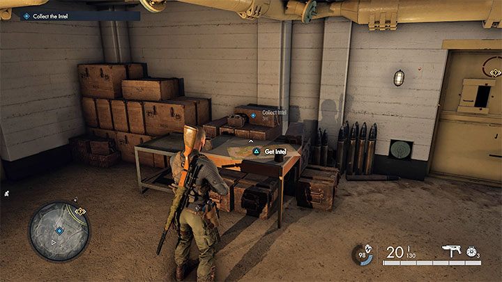 Inside the bunker there's a corpse and Intel you must examine to complete the side mission - Sniper Elite 5: Side quests (Mission 6) - walkthrough - Mission 6 - Liberation - Sniper Elite 5 Guide, Walkthrough