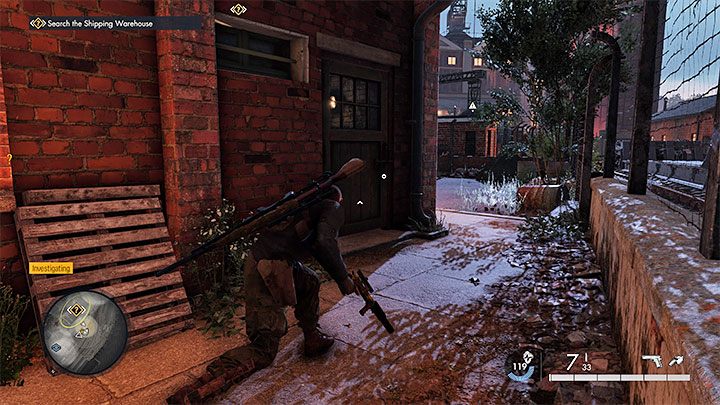 Get out of the building quickly and reach the side entrance - Sniper Elite 5: Kill List Target - Matthaus Ehrlich (Mission 4) - walkthrough - Mission 4 - War Factory - Sniper Elite 5 Guide, Walkthrough