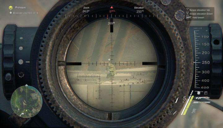 Robert will mark targets that you are supposed to eliminate first, and thus get to know aim and fire mechanics - Prologue | Act 1 | Walkthrough - Act 1 - Sniper: Ghost Warrior 3 Game Guide