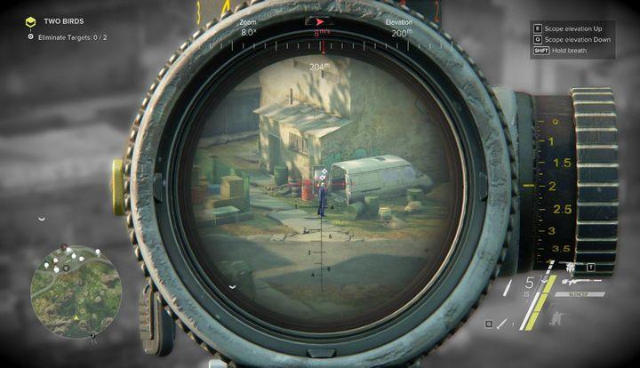 As soon as you deal with the sniper, you will be able to take care of your targets - Two Birds | Act 1 | Walkthrough - Act 1 - Sniper: Ghost Warrior 3 Game Guide