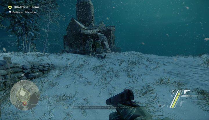 Once you find all three clues, use the rope to reach the lower level and use the nearby car to reach your destination - Remains of the Day | Act 2 | Walkthrough - Act 2 - Sniper: Ghost Warrior 3 Game Guide