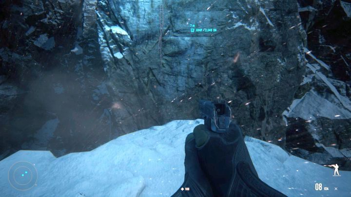 Jump on the wall to start climbing. - Sniper Ghost Warrior Contracts: Altai Mountains Walkthrough - Sniper Ghost Warrior Contracts: Walkthrough - Sniper Ghost Warrior Contracts Guide