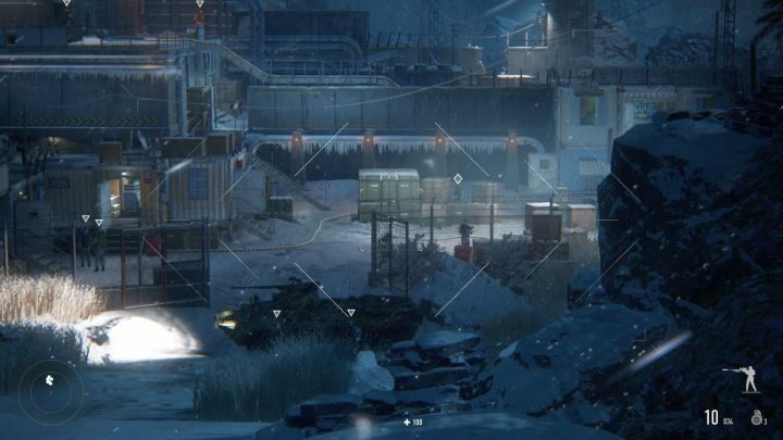 Theres a lot of enemies to kill here - its worth starting with the enemies standing on the roof. - Sniper Ghost Warrior Contracts: Altai Mountains Walkthrough - Sniper Ghost Warrior Contracts: Walkthrough - Sniper Ghost Warrior Contracts Guide