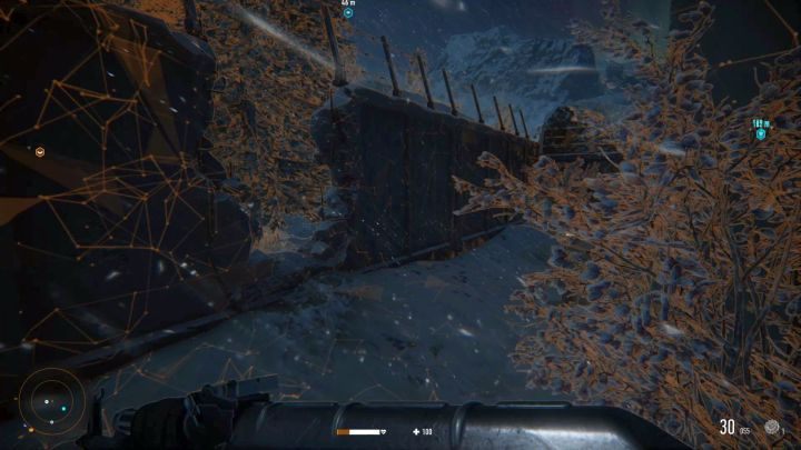 The easiest way to get to the target is from the spot where Ivanovskys plans were downloaded. At the northern end of the base there is a breach in the wall - move through it. - Sniper Ghost Warrior Contracts: Altai Mountains Walkthrough - Sniper Ghost Warrior Contracts: Walkthrough - Sniper Ghost Warrior Contracts Guide