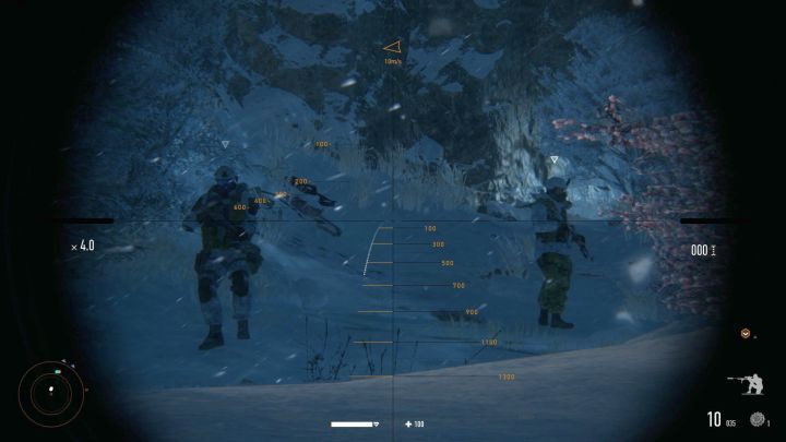 Two enemies are patrolling the area. - Sniper Ghost Warrior Contracts: Altai Mountains Walkthrough - Sniper Ghost Warrior Contracts: Walkthrough - Sniper Ghost Warrior Contracts Guide