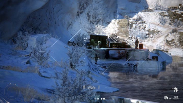 At the very beginning you will get to the enemy outpost. - Sniper Ghost Warrior Contracts: Arakchayev Fortress Walkthrough - Sniper Ghost Warrior Contracts: Walkthrough - Sniper Ghost Warrior Contracts Guide