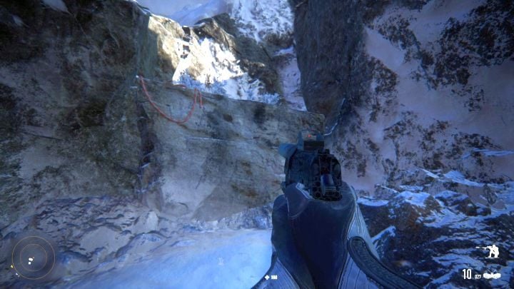 You have to climb this wall to get to the enemy base. - Sniper Ghost Warrior Contracts: Arakchayev Fortress Walkthrough - Sniper Ghost Warrior Contracts: Walkthrough - Sniper Ghost Warrior Contracts Guide