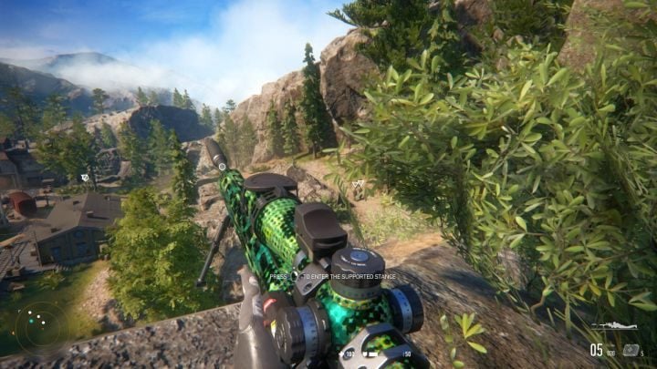 Lie down on the mountainside and examine the nearby area. - Sniper Ghost Warrior Contracts: Sibirskaya-7 Junction Walkthrough - Sniper Ghost Warrior Contracts: Walkthrough - Sniper Ghost Warrior Contracts Guide