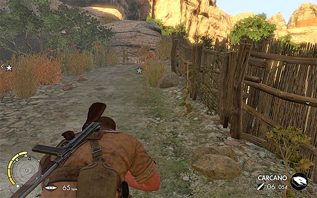 Watch out for enemies on the roofs - Sniper Elite 3 Afrika: Reaching the central part of the map - Sniper Elite 3 Afrika: Mission 3 - Halfaya Pass - Sniper Elite III: Afrika Game Guide