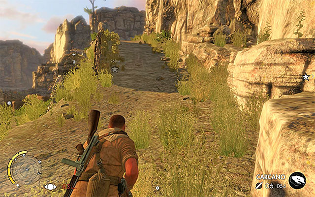 The path to the southern part of the map - Sniper Elite 3 Afrika: Destroying the second artillery station - Sniper Elite 3 Afrika: Mission 3 - Halfaya Pass - Sniper Elite III: Afrika Game Guide