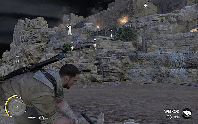 The side path - Sniper Elite 3 Afrika: Approaching the fort - Sniper Elite 3 Afrika: Mission 4 - Fort Rifugio - Sniper Elite III: Afrika Game Guide