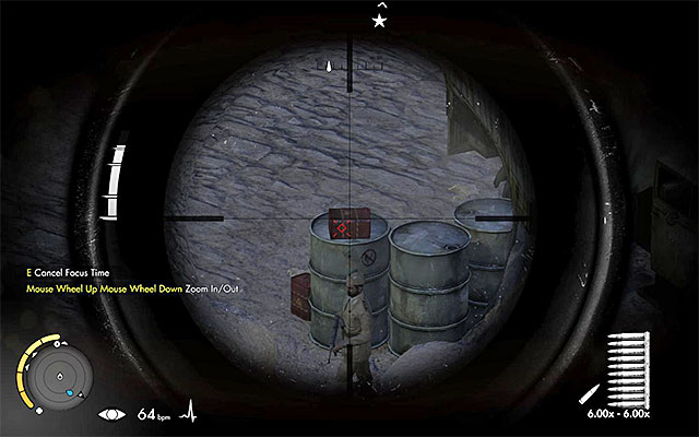 You can use your sniper rifle or fight on short distance - Sniper Elite 3 Afrika: Clearing the courtyard from enemy forces - Sniper Elite 3 Afrika: Mission 4 - Fort Rifugio - Sniper Elite III: Afrika Game Guide