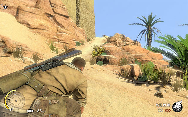The path to the hill - Sniper Elite 3 Afrika: Getting to the old city - Sniper Elite 3 Afrika: Mission 5 - Siwa Oasis - Sniper Elite III: Afrika Game Guide