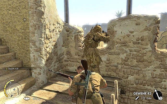 During the exploration of the city, you need to keep in mind that there are two enemy snipers here (points 7 on the map) - Sniper Elite 3 Afrika: Exploration of the old city - Sniper Elite 3 Afrika: Mission 5 - Siwa Oasis - Sniper Elite III: Afrika Game Guide