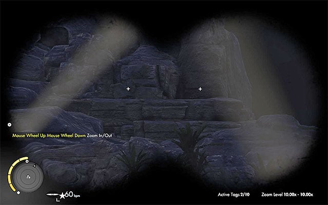 The North-Western part of the airfield is also being watched over by two snipers, who are occupying the nearby hill (point 5 on the map) - Sniper Elite 3 Afrika: Exploration of the eastern part of the airfield - Sniper Elite 3 Afrika: Mission 7 - Pont Du Fahs Airfield - Sniper Elite III: Afrika Game Guide