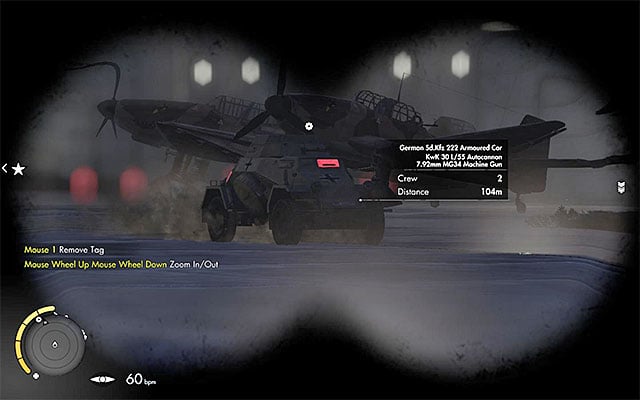 The armored vehicle - Sniper Elite 3 Afrika: Exploration of the eastern part of the airfield - Sniper Elite 3 Afrika: Mission 7 - Pont Du Fahs Airfield - Sniper Elite III: Afrika Game Guide