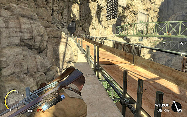 Taking side-paths allows you to avoid direct confrontation - Sniper Elite 3 Afrika: Destroying the first transformer - Sniper Elite 3 Afrika: Mission 8 - Ratte Factory - Sniper Elite III: Afrika Game Guide