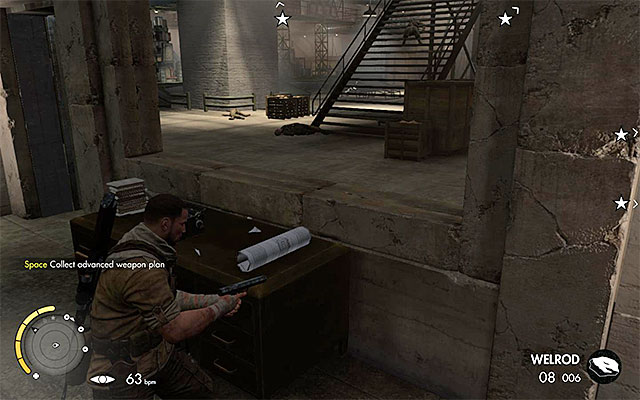 The last, fourth, schematic - Sniper Elite 3 Afrika: Exploring the tank hall - Sniper Elite 3 Afrika: Mission 8 - Ratte Factory - Sniper Elite III: Afrika Game Guide