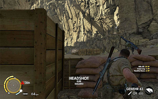 Eliminate all of the enemies - Sniper Elite 3 Afrika: Taking the shot from the sniper nest - Sniper Elite 3 Afrika: Mission 8 - Ratte Factory - Sniper Elite III: Afrika Game Guide