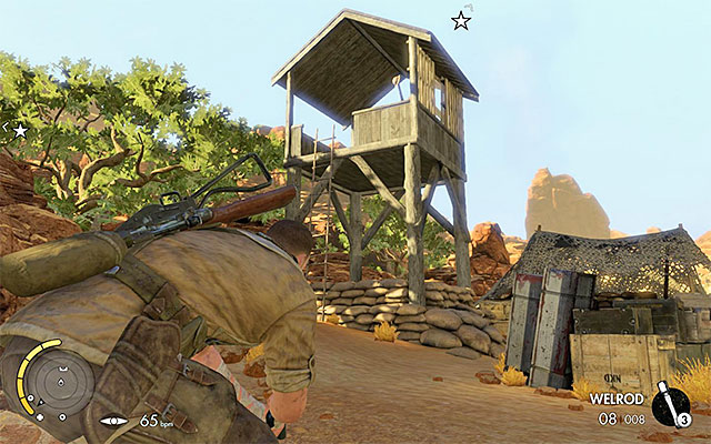 The sniper nest is in the watchtower - Sniper Elite 3 Afrika: Long Shots Collectibles - Mission 1 - Sniper Elite 3 Afrika: Collectibles - Mission 1 - Sniper Elite III: Afrika Game Guide