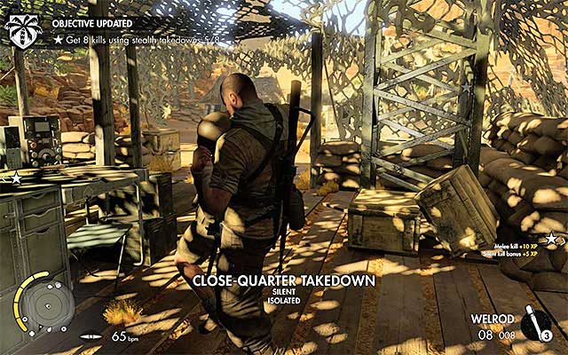Kill the enemy in the tent and examine his corpse - Sniper Elite 3 Afrika: Weapon Parts Collectibles - Mission 1 - Sniper Elite 3 Afrika: Collectibles - Mission 1 - Sniper Elite III: Afrika Game Guide