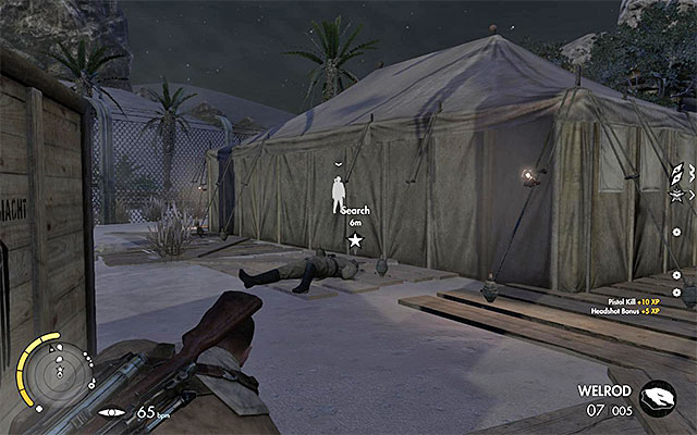 Stop the enemy patrolling the camp and run through his body - Sniper Elite 3 Afrika: War Diaries Collectibles - Mission 2 - Sniper Elite 3 Afrika: Collectibles - Mission 2 - Sniper Elite III: Afrika Game Guide