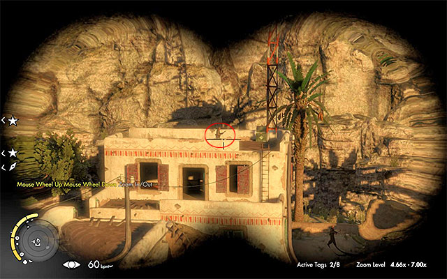 The enemy with the second weapon part is patrolling the rooftop of one of the buildings in the North-Eastern part of the map - Sniper Elite 3 Afrika: Weapon Parts Collectibles - Mission 3 - Sniper Elite 3 Afrika: Collectibles - Mission 3 - Sniper Elite III: Afrika Game Guide