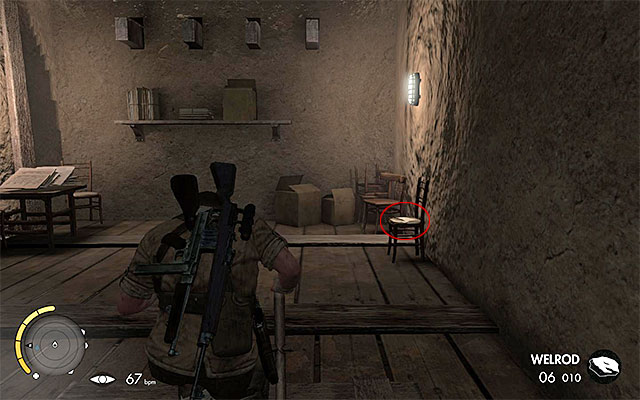 After you climb the ladder, approach the chair - Sniper Elite 3 Afrika: War Diaries Collectibles - Mission 4 - Sniper Elite 3 Afrika: Collectibles - Mission 4 - Sniper Elite III: Afrika Game Guide