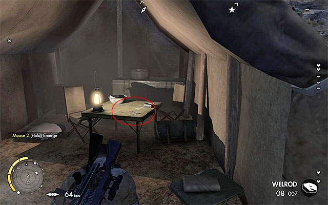 take a look into the tent next to the watchtower - Sniper Elite 3 Afrika: Collectible Cards Collectibles - Mission 4 - Sniper Elite 3 Afrika: Collectibles - Mission 4 - Sniper Elite III: Afrika Game Guide
