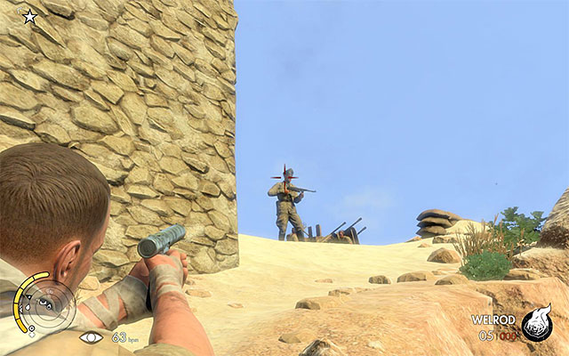 The enemy that has the part on him - Sniper Elite 3 Afrika: Weapon Parts Collectibles - Mission 5 - Sniper Elite 3 Afrika: Collectibles - Mission 5 - Sniper Elite III: Afrika Game Guide