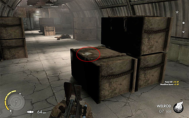 The document is on a crate in the underground bunkers - Sniper Elite 3 Afrika: War Diaries Collectibles - Mission 7 - Sniper Elite 3 Afrika: Collectibles - Mission 7 - Sniper Elite III: Afrika Game Guide
