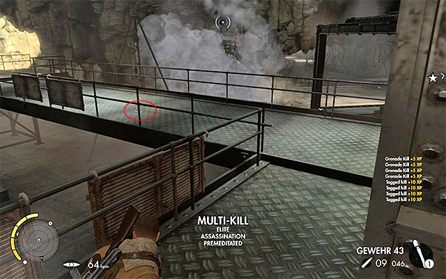 Climb onto the catwalk and collect the card - Sniper Elite 3 Afrika: Collectible Cards Collectibles - Mission 8 - Sniper Elite 3 Afrika: Collectibles - Mission 8 - Sniper Elite III: Afrika Game Guide