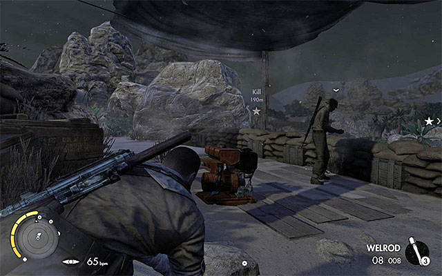 Vantage point. - Sniper Elite 3 Afrika: Eliminating the second enemy officer - Sniper Elite 3 Afrika: Mission 2 - Gaberoun - Sniper Elite III: Afrika Game Guide