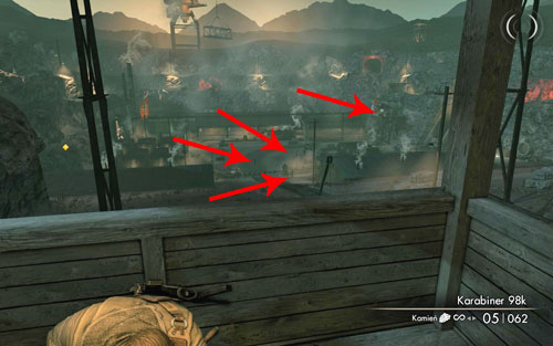 After eliminating him, slowly head onto the tower - it will provide you with a good view for further kills - Mission 2 - Mittelwerk Facility - p. 1 - Walkthrough - Sniper Elite V2 Game Guide & Walkthrough