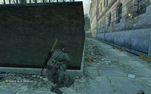 Head out through the hole in the wall and go right - Mission 3 - Kaiser-Friedrich Museum - p. 1 - Walkthrough - Sniper Elite V2 Game Guide & Walkthrough