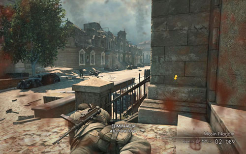 At this point, three more soldiers will appear on the street - look out, as they will probably try to get to you as fast as they can, while the prone position and the barrier place you in a worse position - Mission 3 - Kaiser-Friedrich Museum - p. 2 - Walkthrough - Sniper Elite V2 Game Guide & Walkthrough